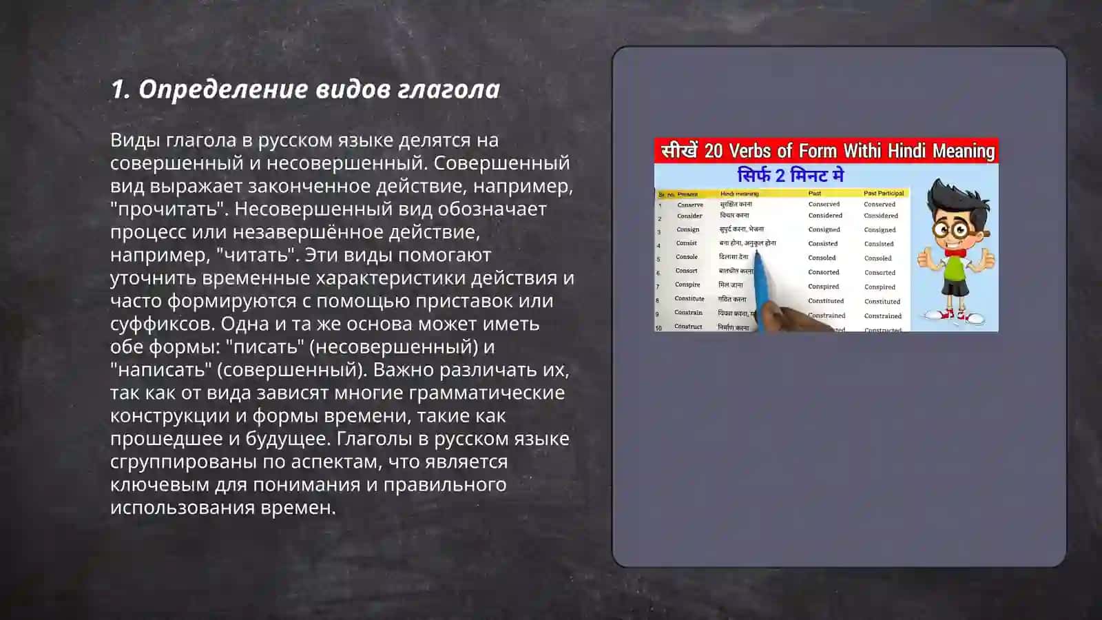 Биды глагола 3
