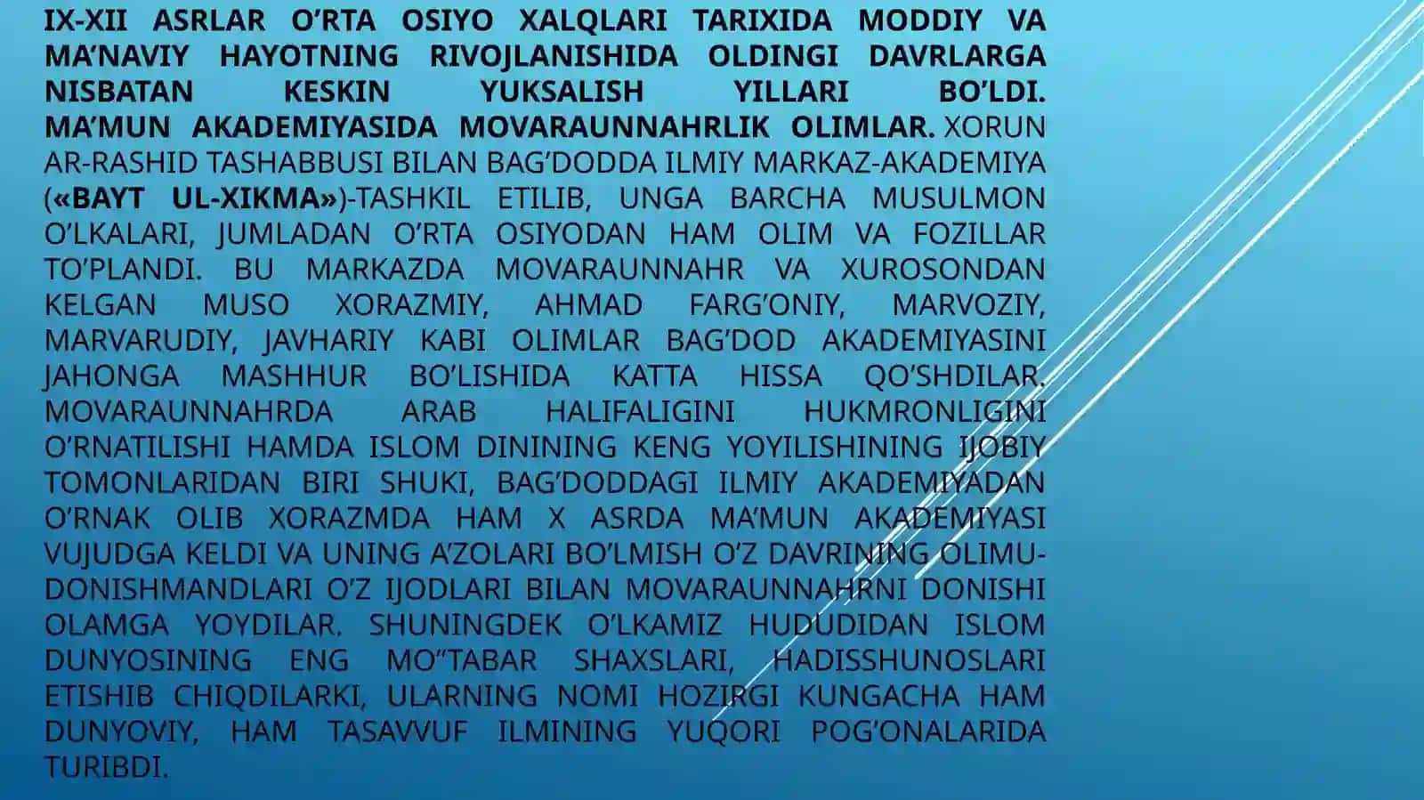 Oʻrta Osiyoning IX-XII asrlar tarixiga oid yozma manbalar 3