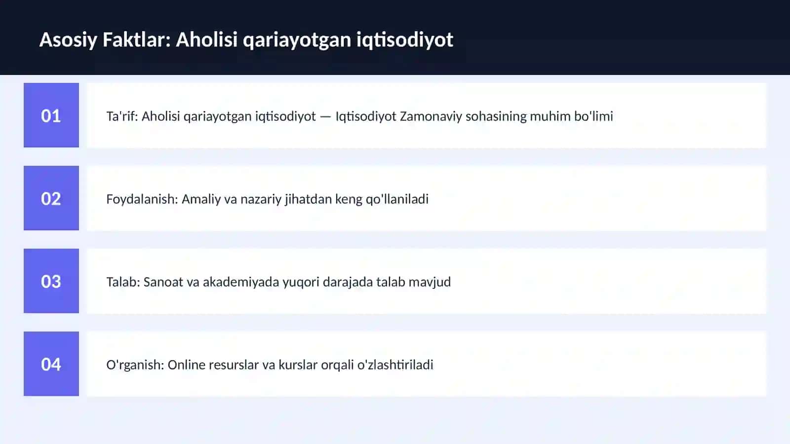 Aholisi qariayotgan iqtisodiyot 3