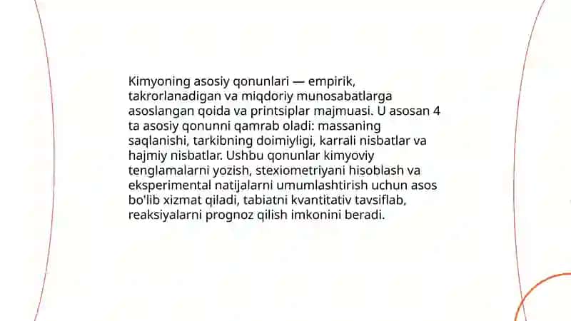 Kimyoning asosiy qonunlari: umumiy tushuncha 3