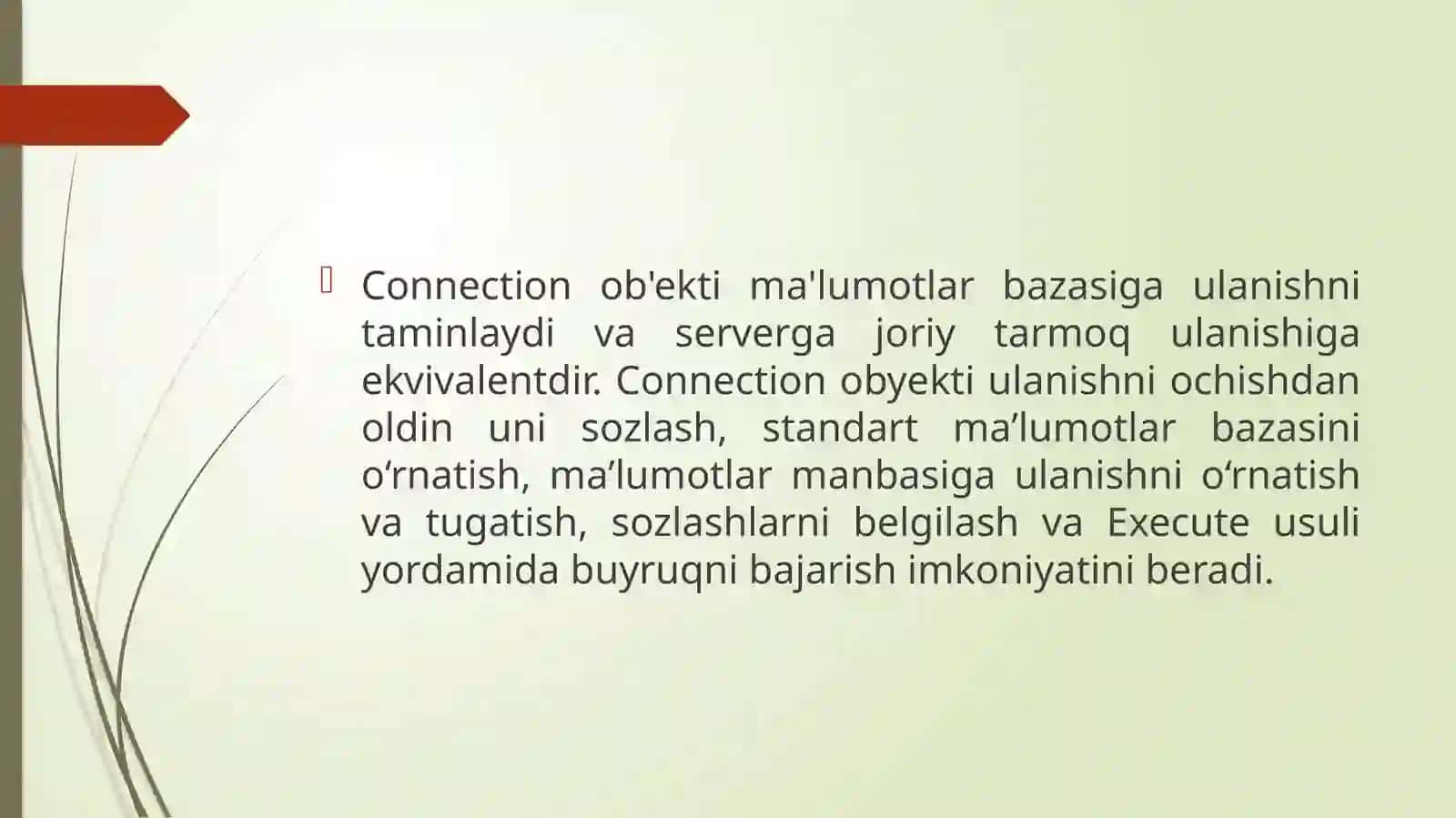 ADO orqali maydon qiymatlarini o’zgartirish 3
