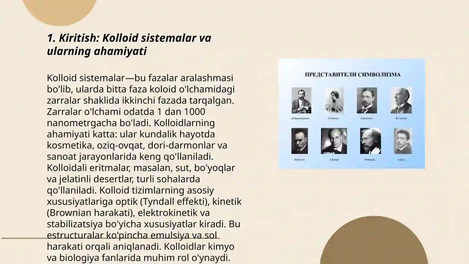 Kolloid sistemalarning molekulyar va sipidid xossalari 3
