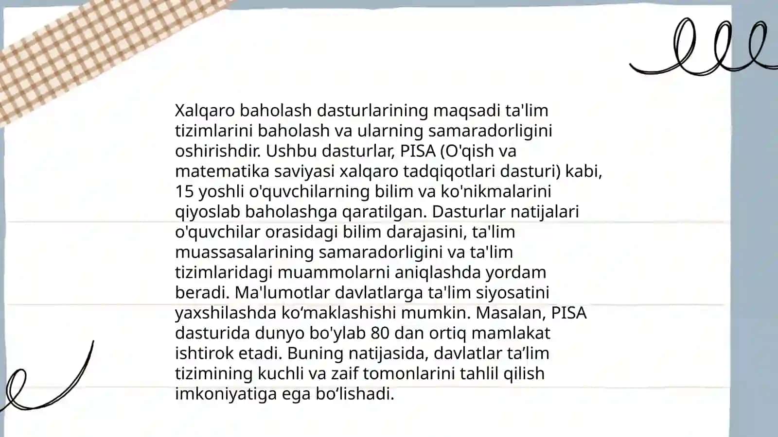 Xalqaro baholash dasturlari 3