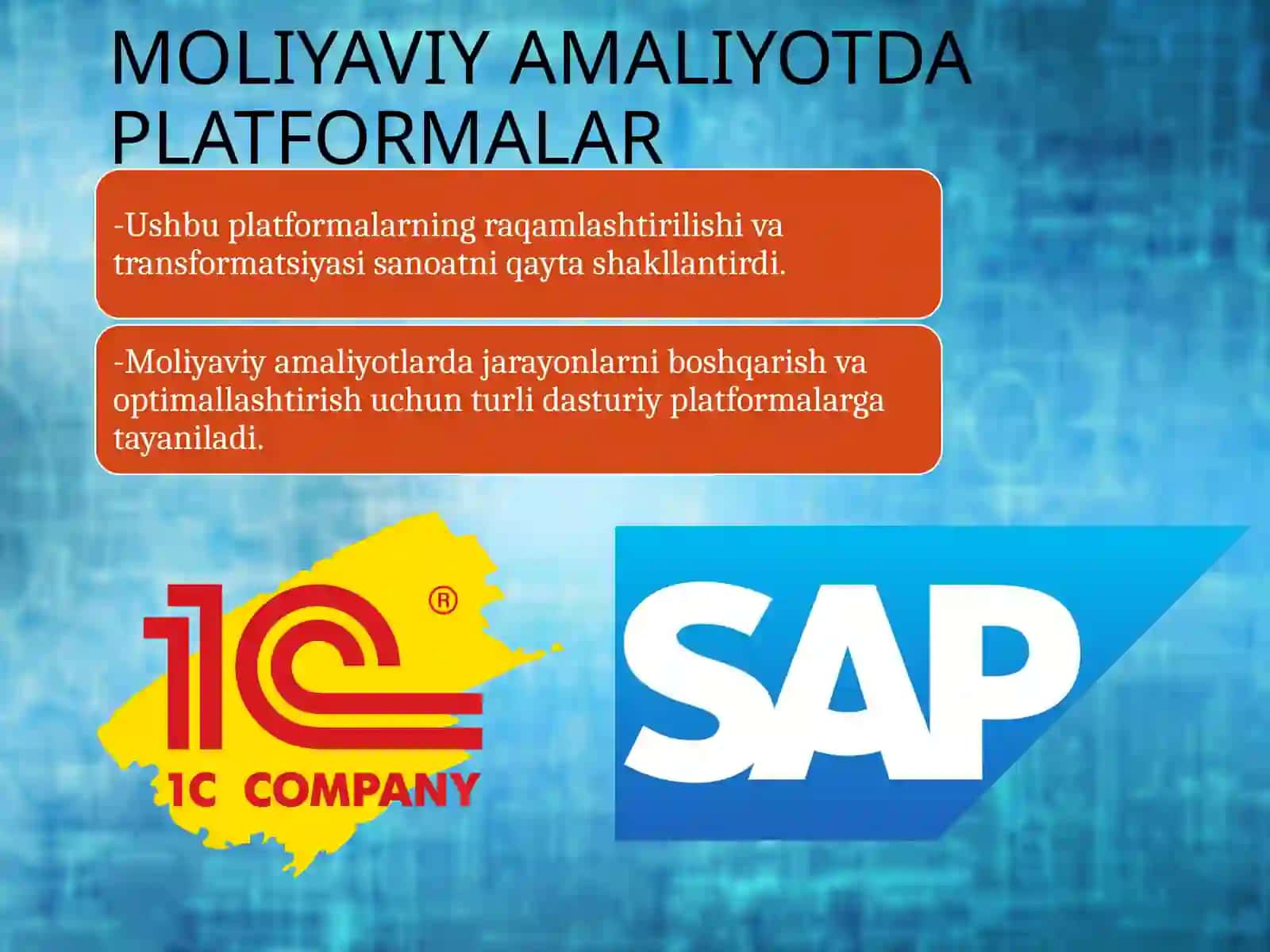 Moliyaviy Amaliyotda Asosiy Dasturiy Platformalar Transformatsiyasini Raqamlashtirish 3