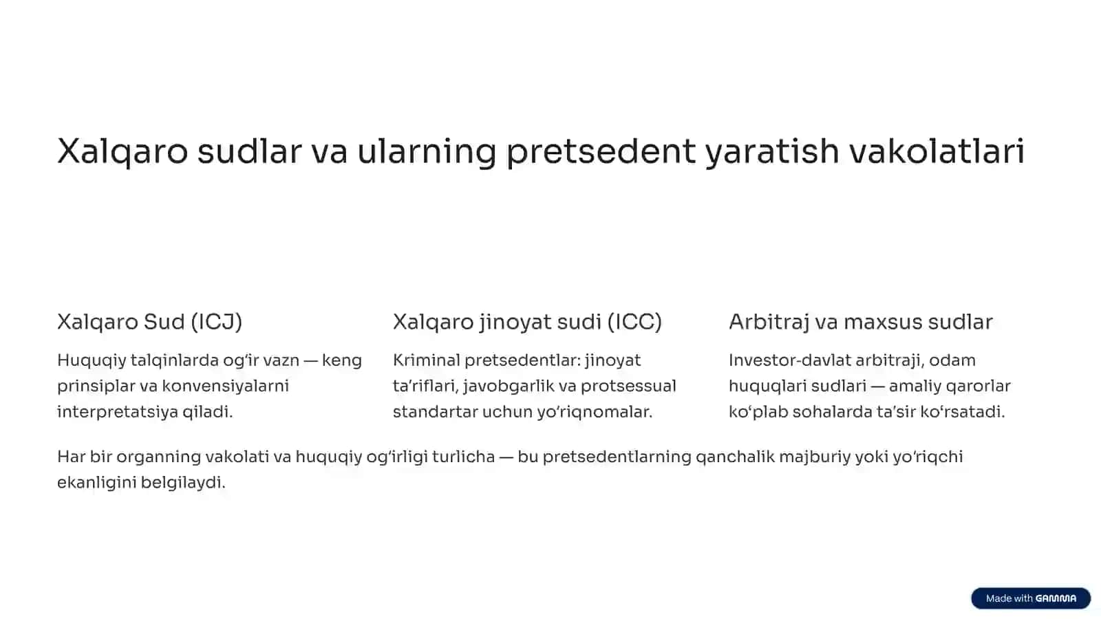 Xalqaro sud pretsedentlarining normativ ahamiyati 3
