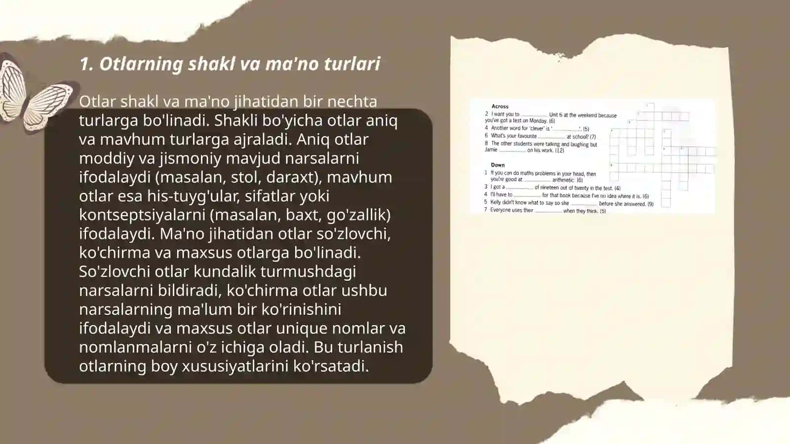 Otlarning shakl va ma'no turlari 3