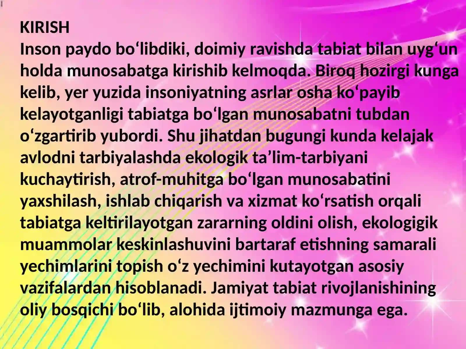 Iqlim õzgarishi va ekologik muammolar 3