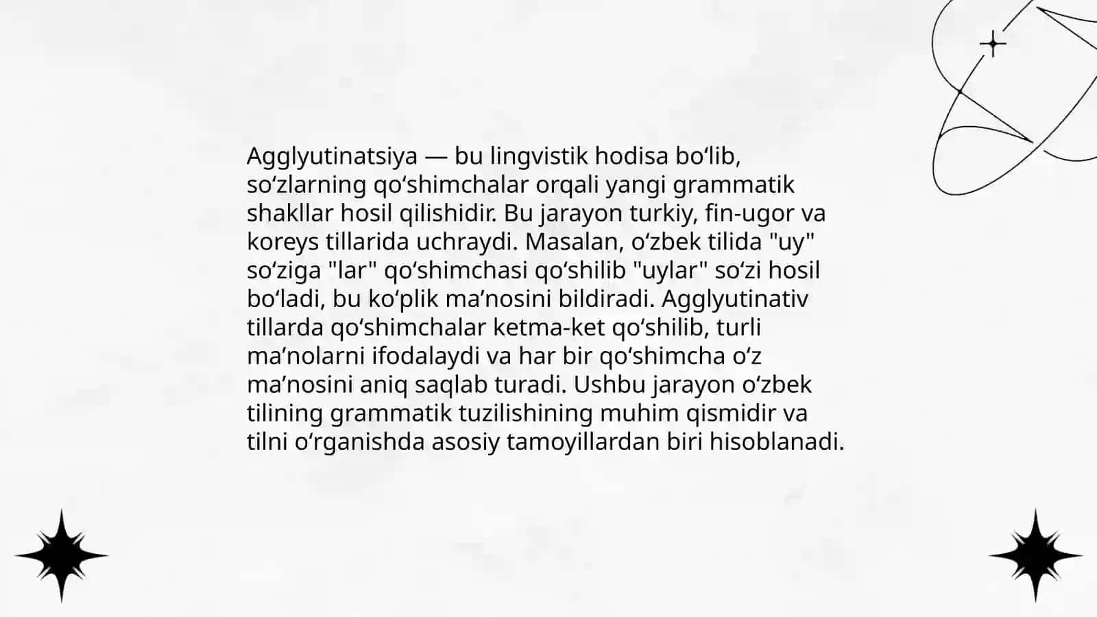 Turkiy tillarning agglyutinativ tabiati 3