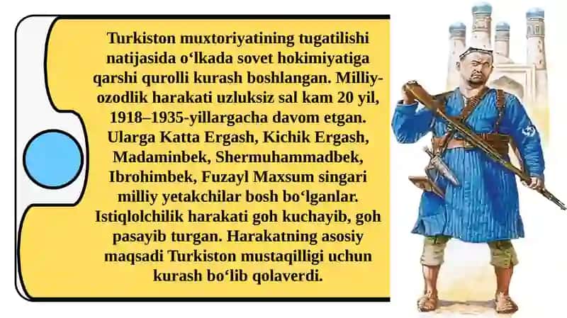 TURKISTON ASSR, BXSR VA XXSRda SOVET HOKIMIYATIGA QARSHI QUROLLI HARAKATLAR 3