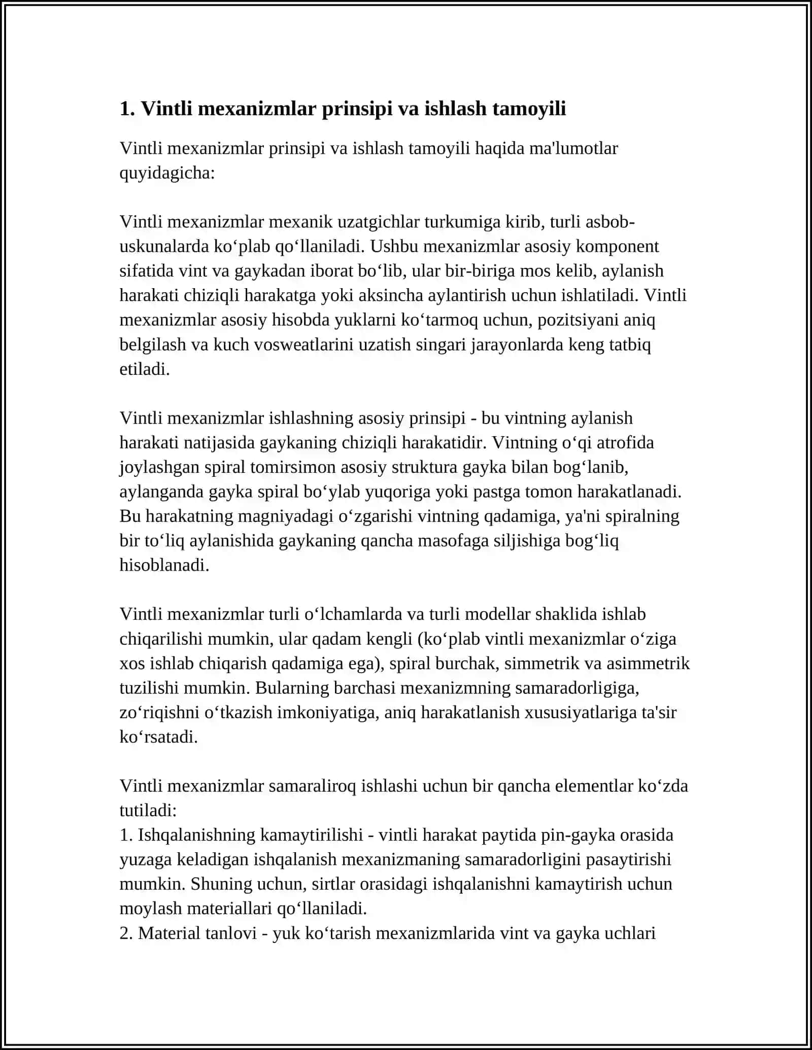 VINTLI MEXANIZMLAR 3
