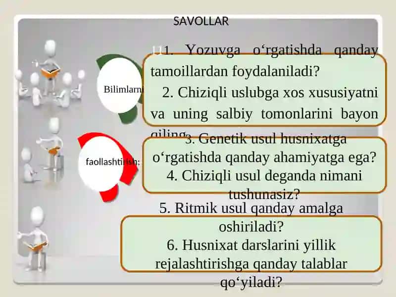Husnixat va uni oʻqitish metodikasi 3