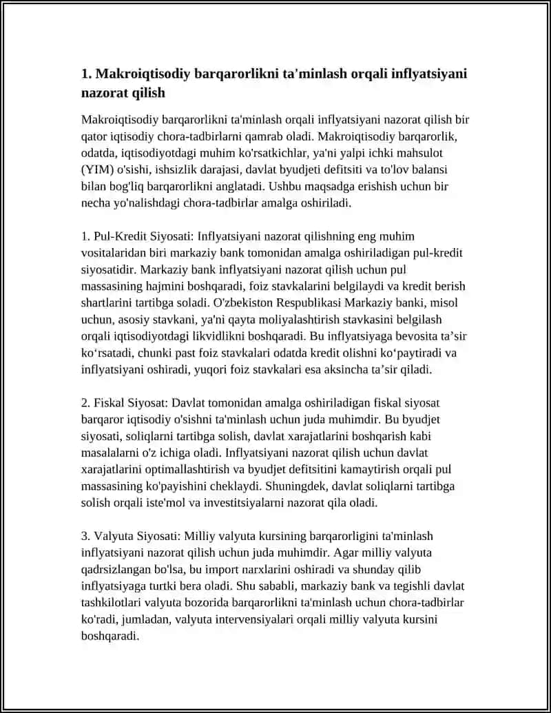 IQTISODIYOTDA BARQARORLIKNI VA TARKIBIY O'ZGARISHLARNI TA'MINLASH 3