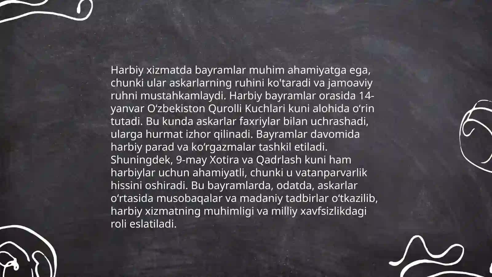 Harbiy xizmatda an’analar xamda urf odatlar 3