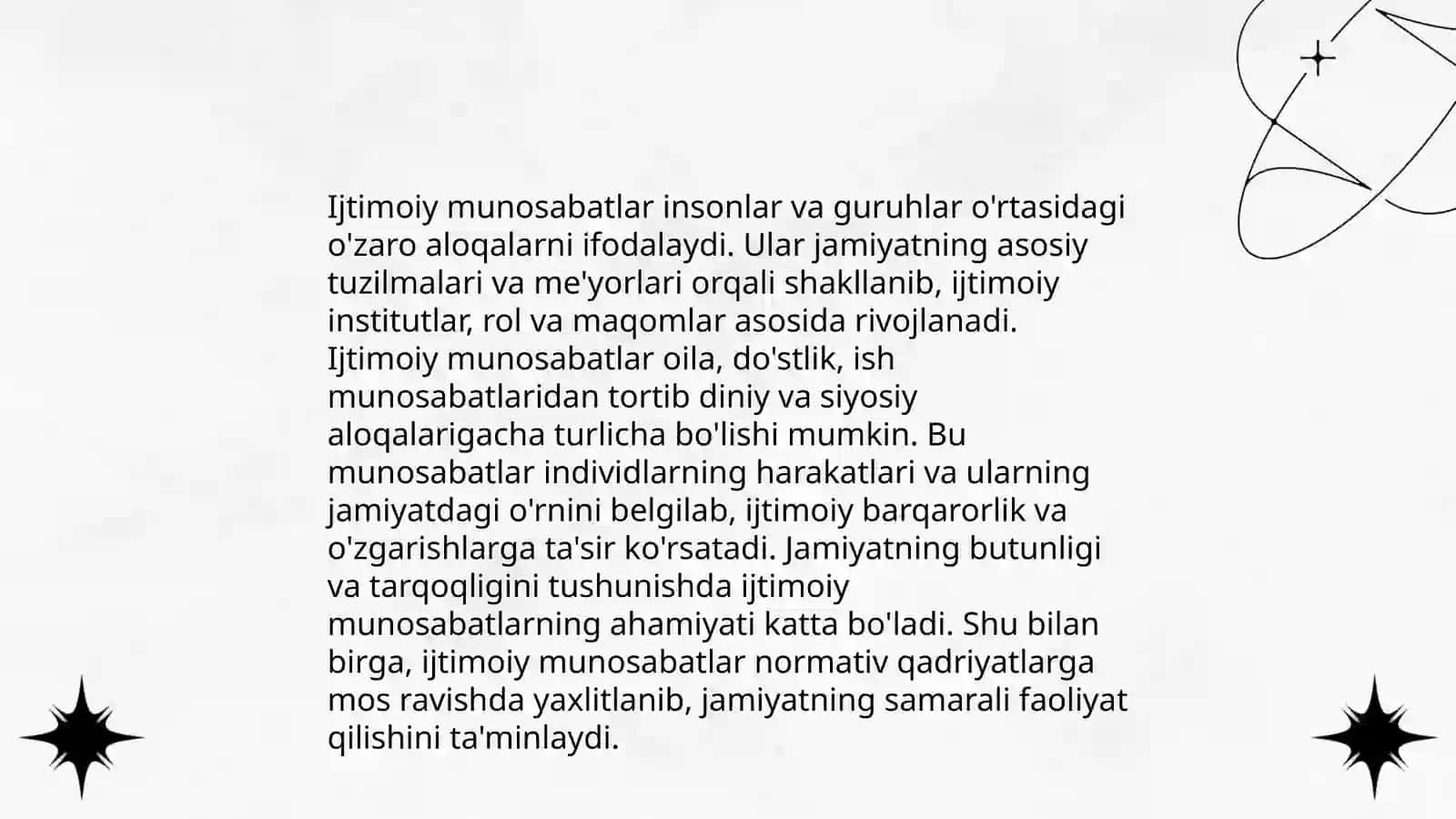 Ijtimoiy munosabatlar tushunchasi 3