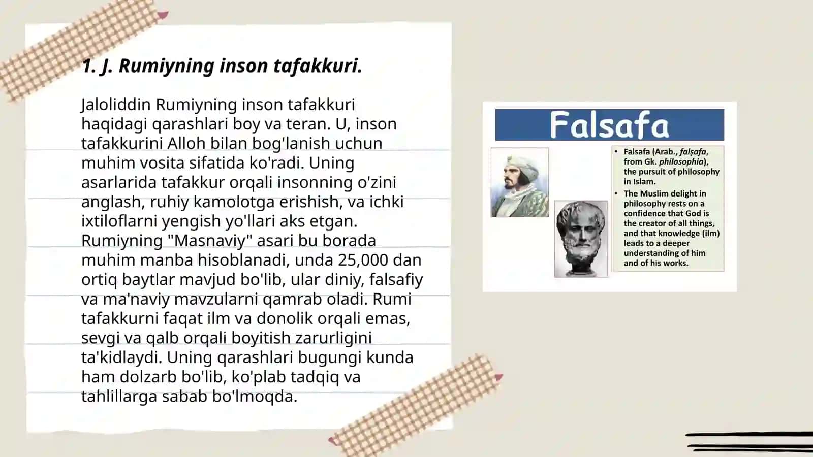 J. Rumiyning falsafiy qarashlari 3