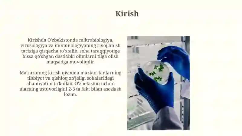 Oʻzbekistonlik olimlar Mikrobiologiya, Virusologiya, Immunologiya 3
