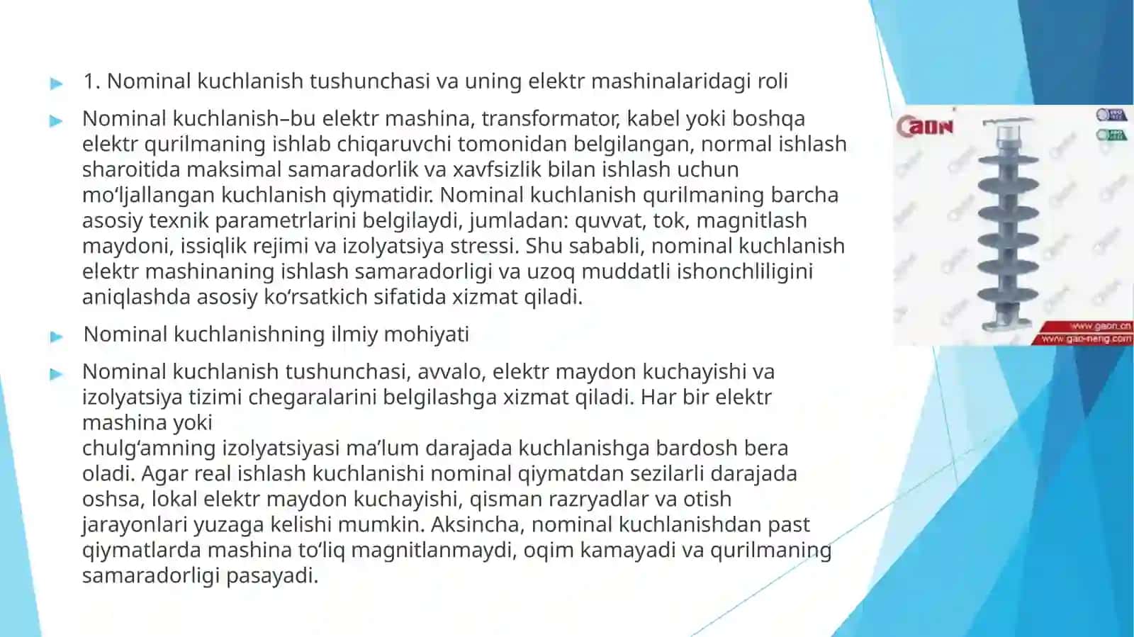 Elektr tarmoqlari va tizimlari fanidan mustaqil ishi 3