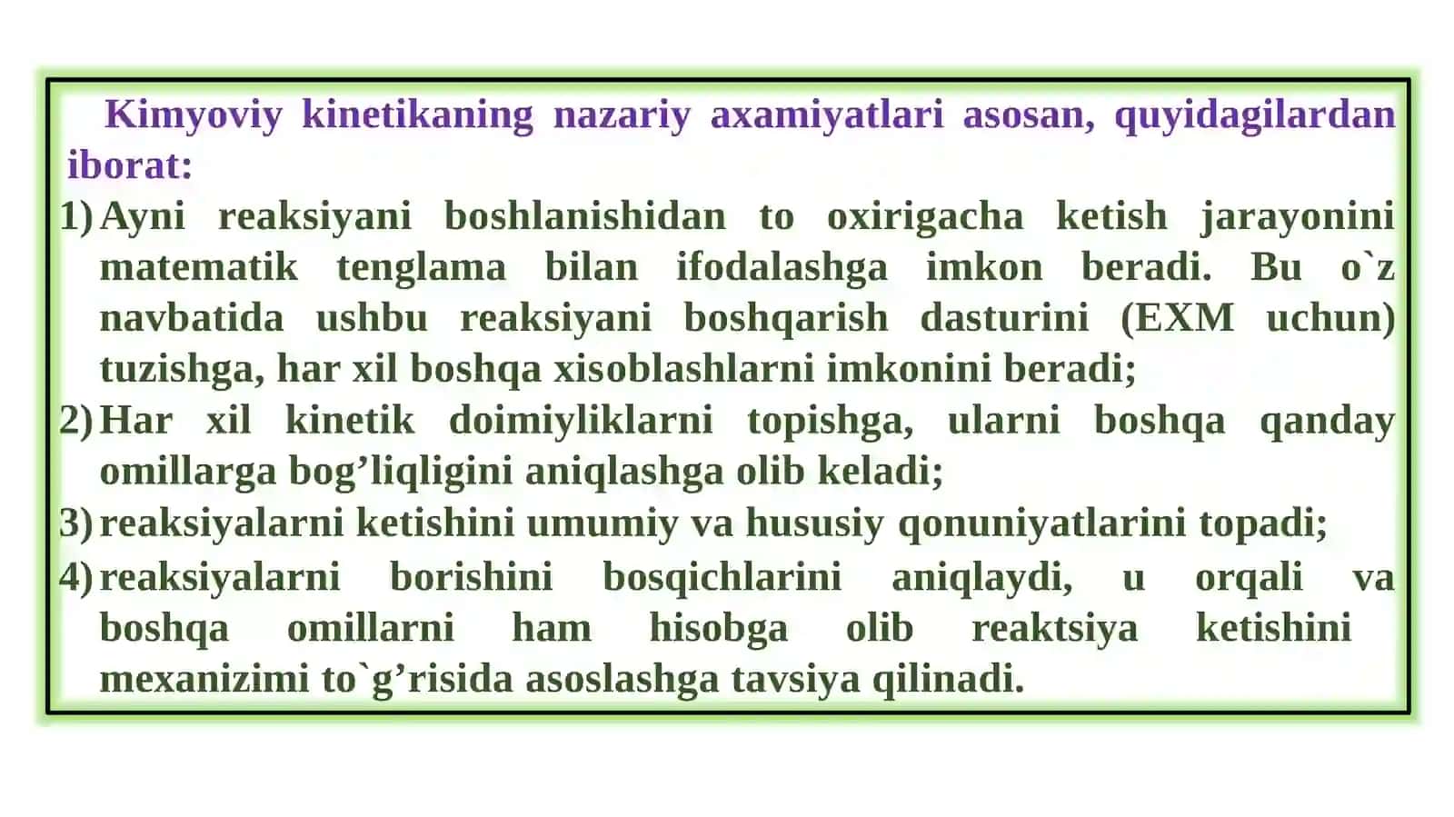 Kimyoviy kinetika va kimyoviy muvozanat. Kataliz 3