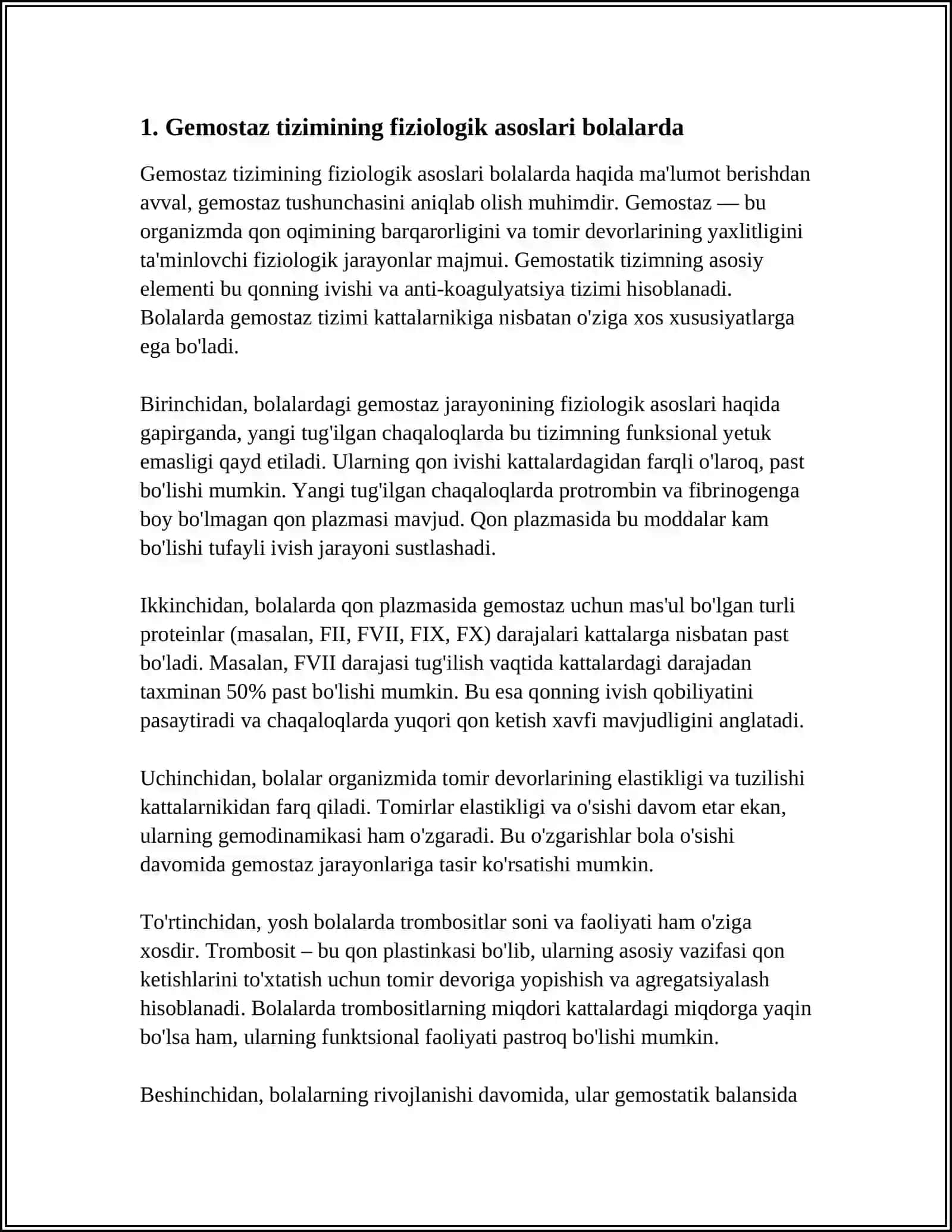 Gemostaz tizimi bolalarda 3
