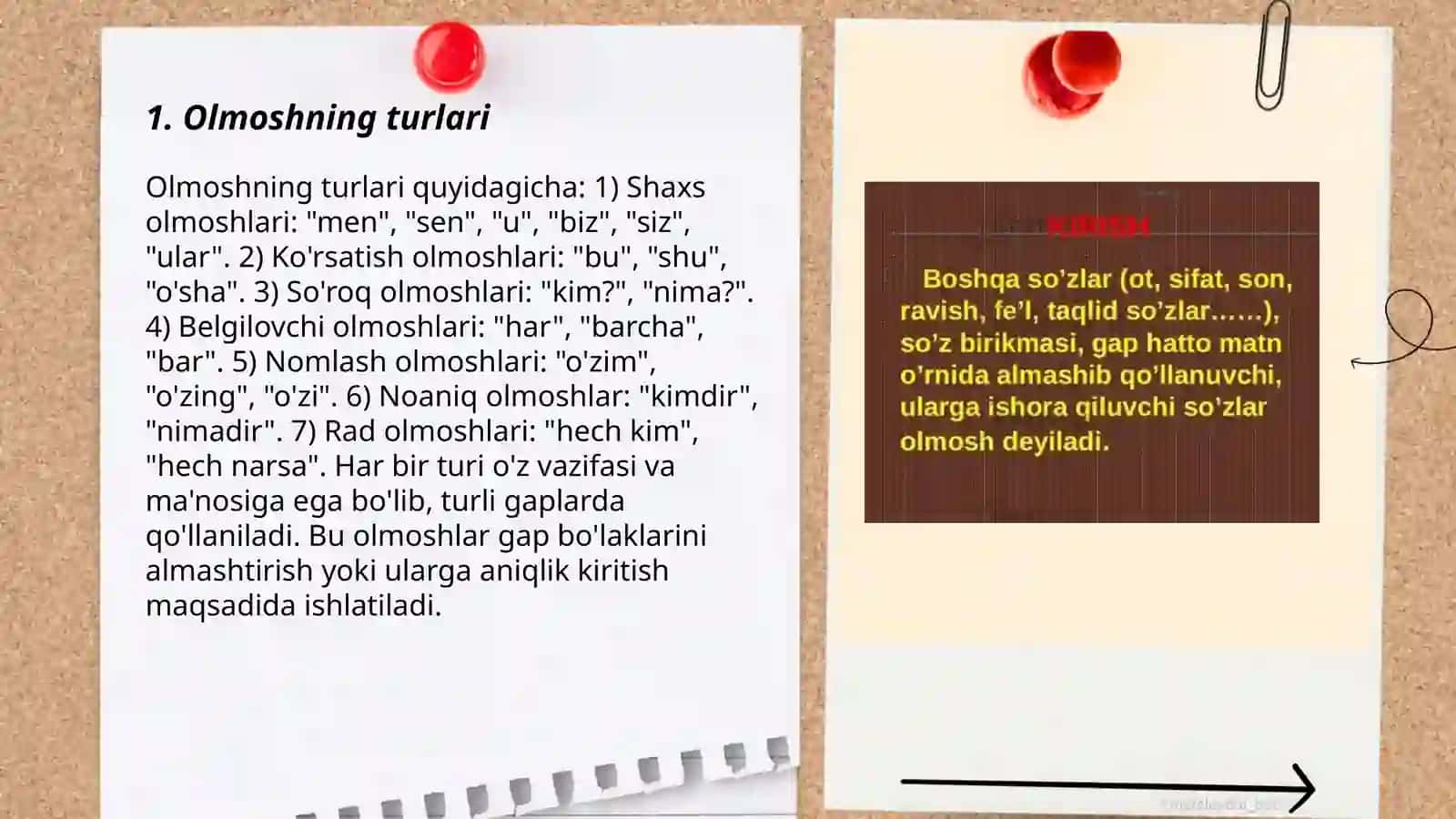 Olmosh soʻz turkumi 3