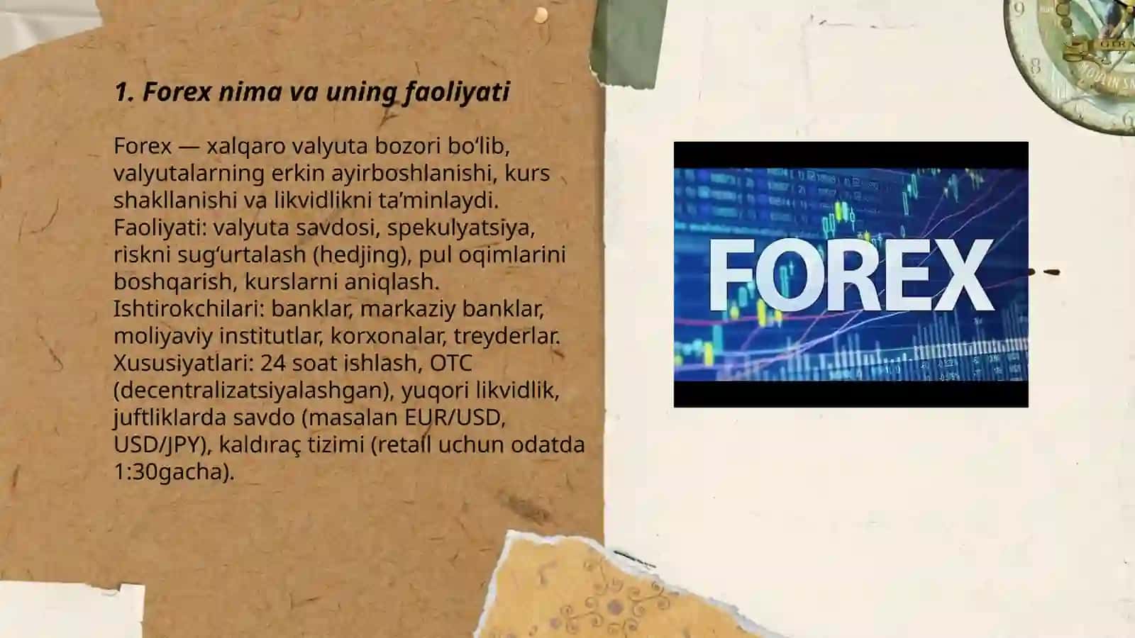 Xalqaro valyuta bozorlari (Forex) 3