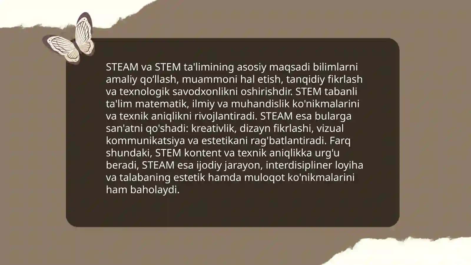 STEAM va STEM ta'limni farqi 3