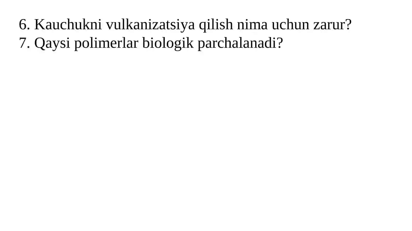 Yuqorimolekulyar birikmalar olish 3