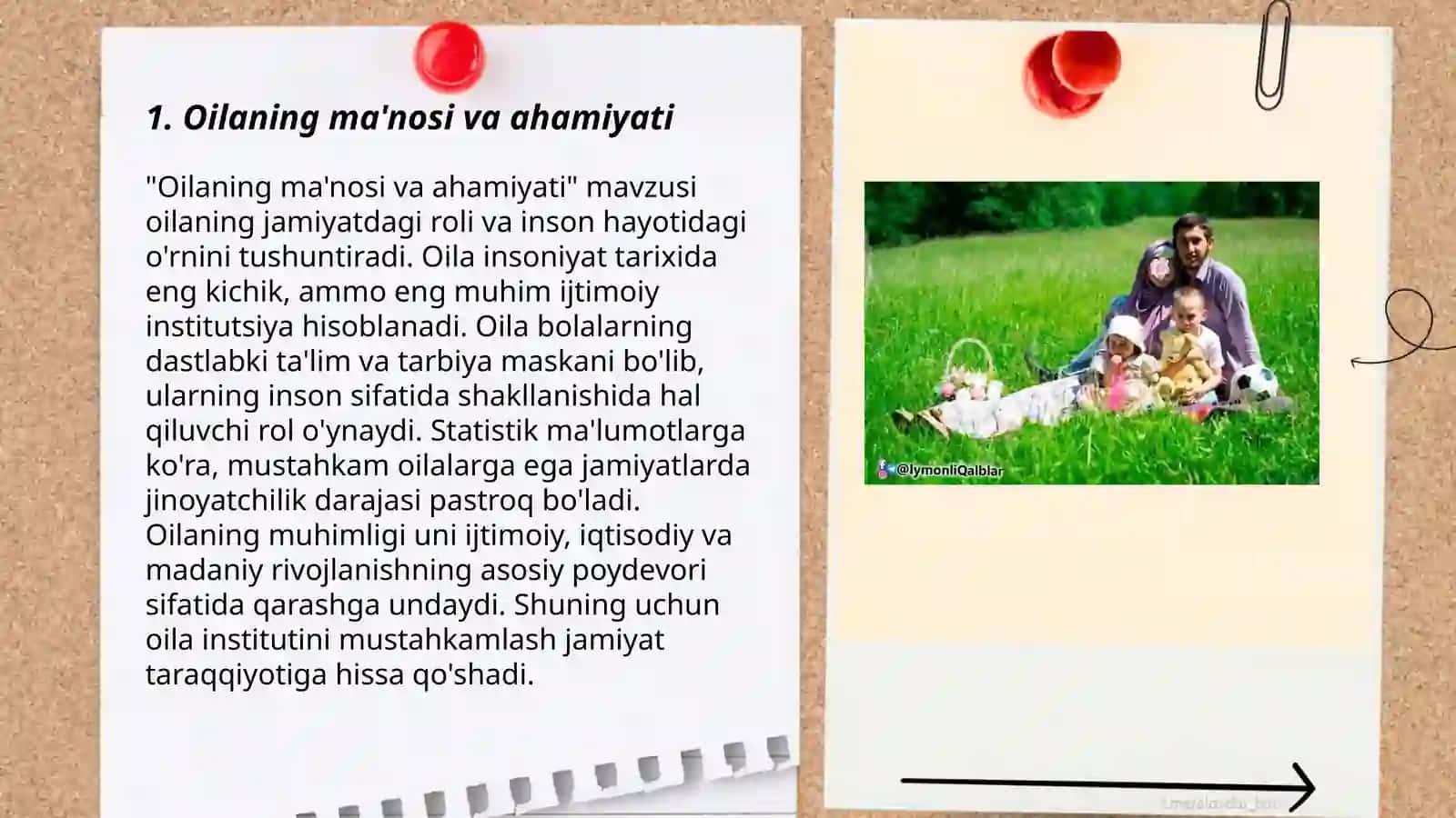 Oilaning ma'nosi va ahamiyati 3