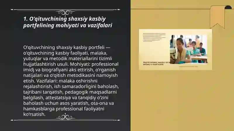 Oʻqituvchining shaxsiy kasbiy portfelini shakllantirish 3