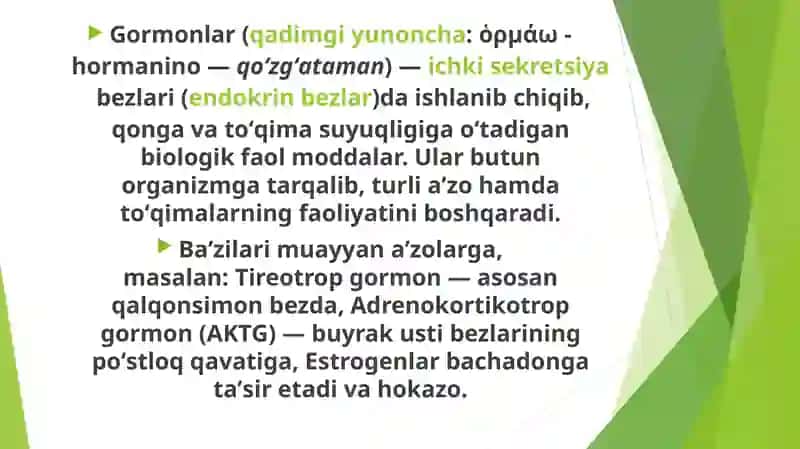 Gormonlar haqida umumiy tushuncha 3