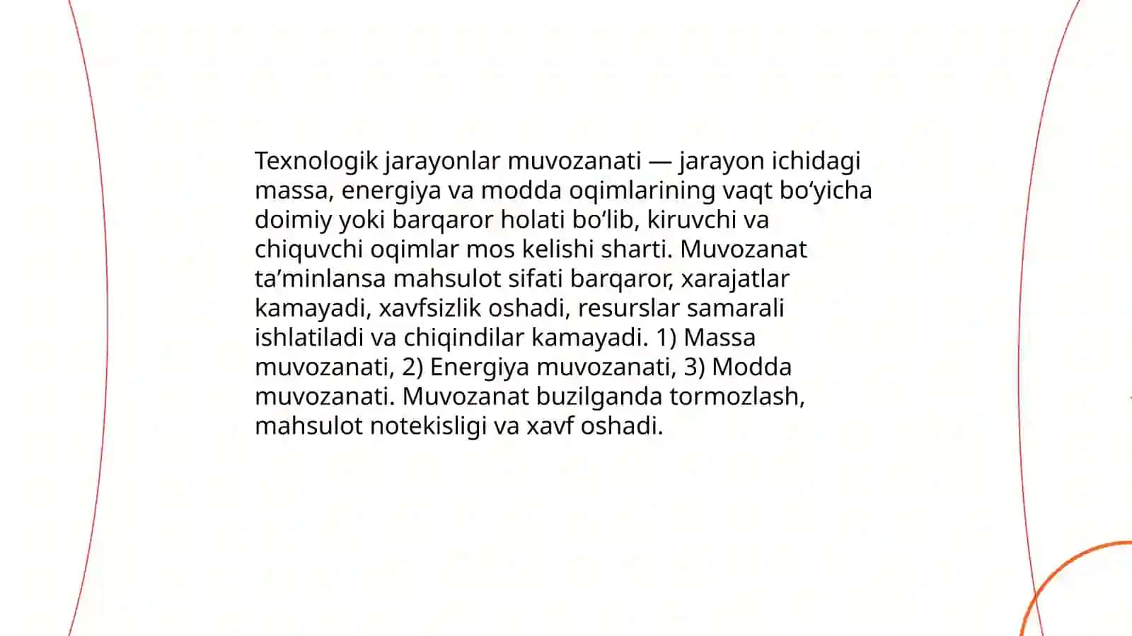 Texnologik jarayonlarning muvozanati va tezligi 3