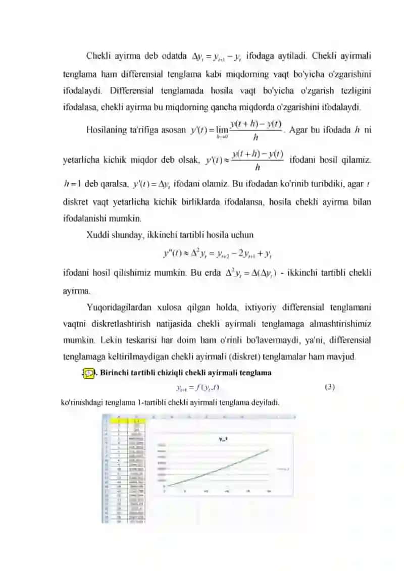 BIRINCHI VA IKKINCHI TARTIBLI CHEKLI AYIRMALI DIFFERENSIAL TENGLAMALAR 3