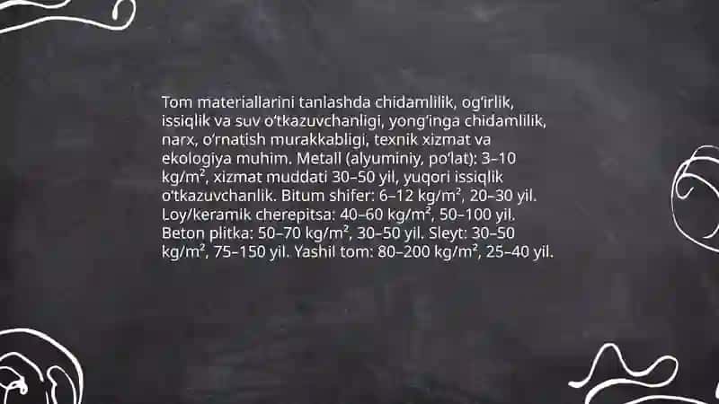 Tom qoplamalarini ishlab chiqish. 3