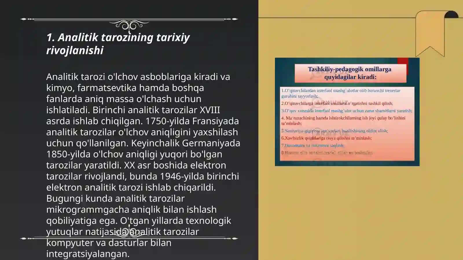 Analitik tarozining qôllanilishi Fozilova Kumushoy 3