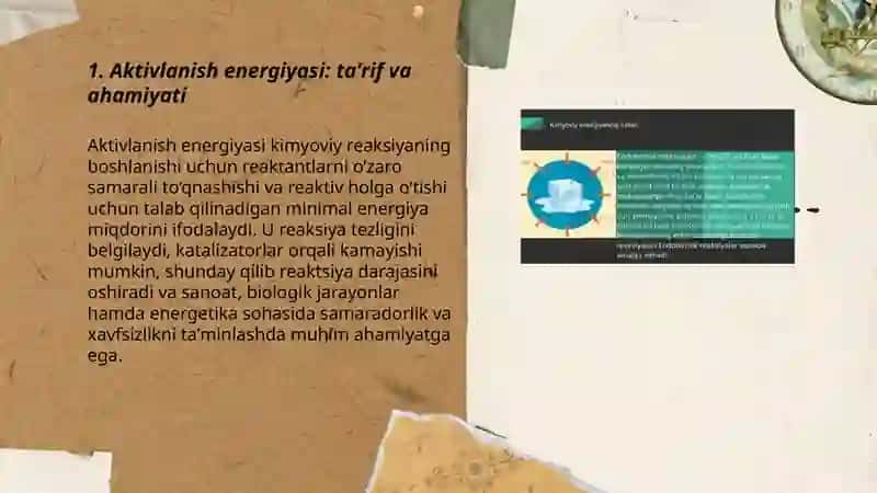 Aktivlanish energiyasi va Le Shatele tamoyili 3