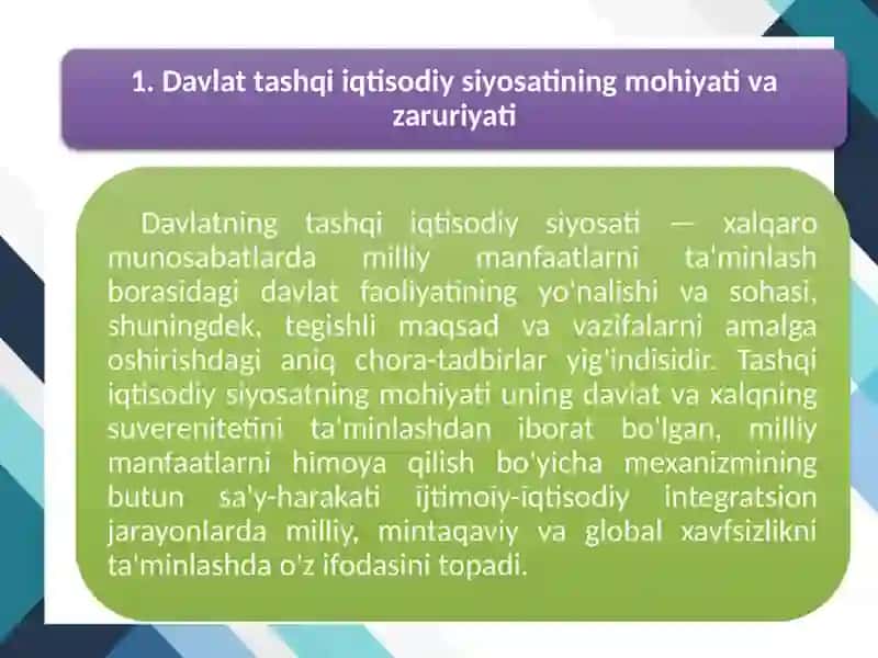 Davlatning tashqi iqtisodiy-siyosiyati 3