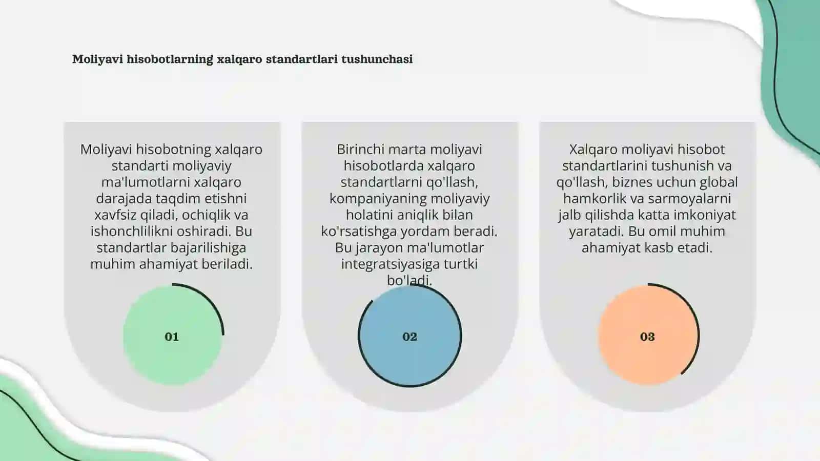 Moliyavi hisobotning xalqaro standarti 3