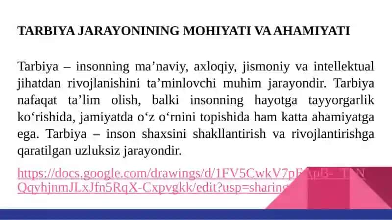 Tarbiya jarayonlari vositalari 3