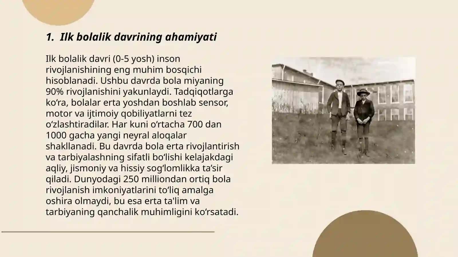 Ilk bolalik davrining ahamiyati 3
