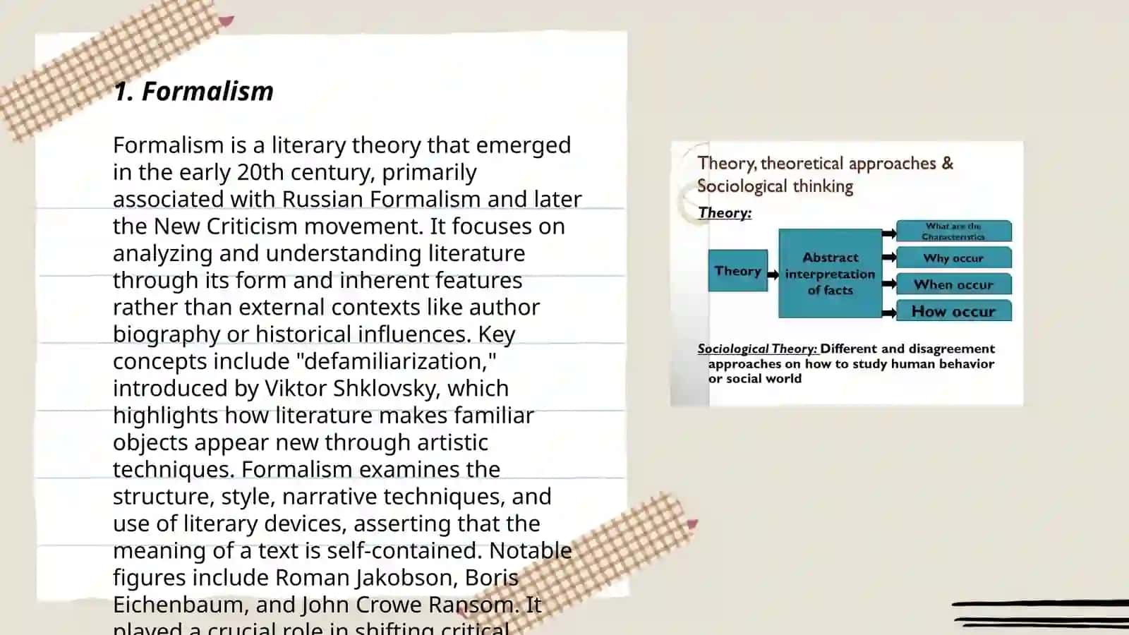 Theoretical approaches to literature 3