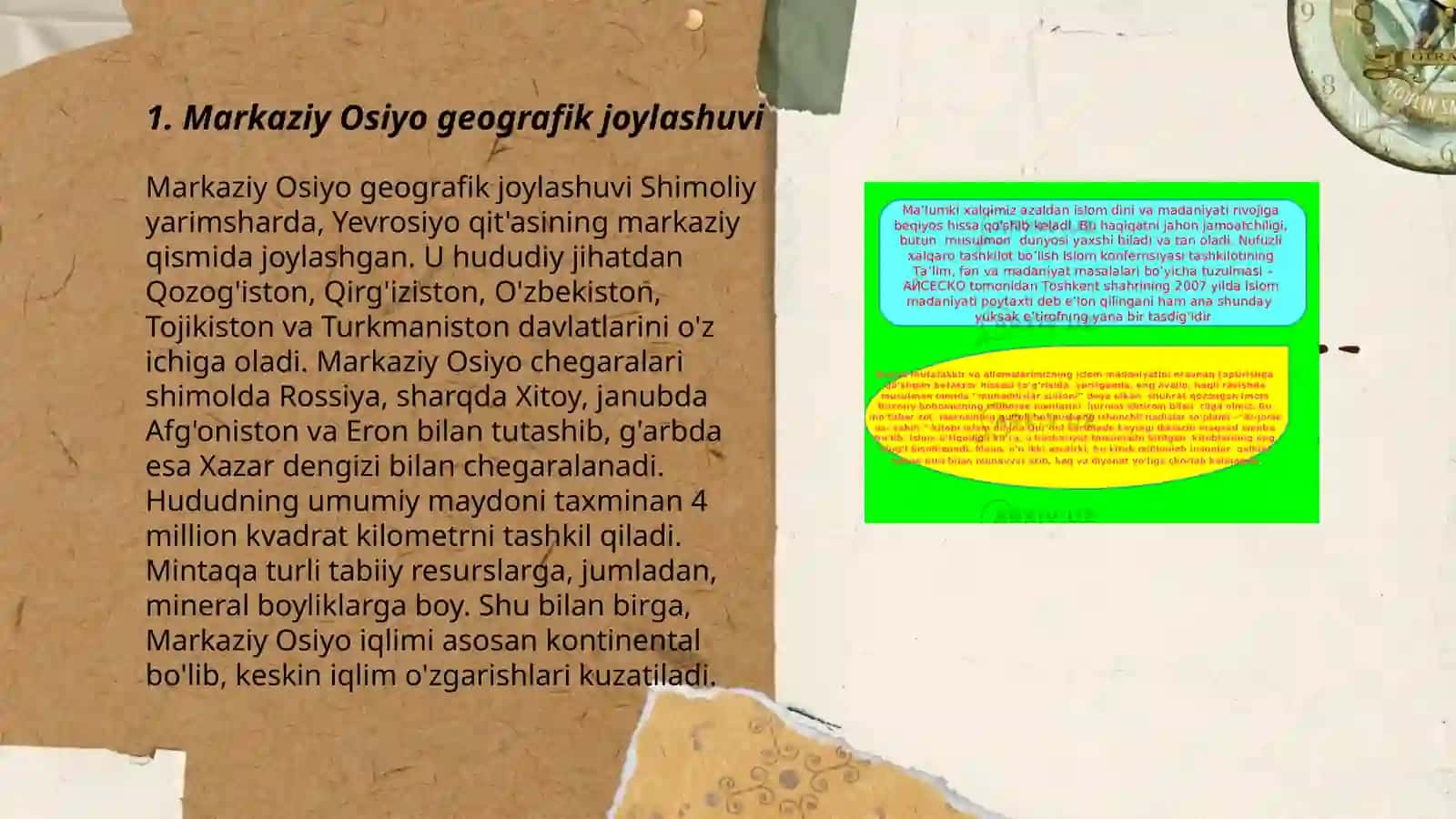 Markaziy Osiyo jahon sivilizatsiyasi 3