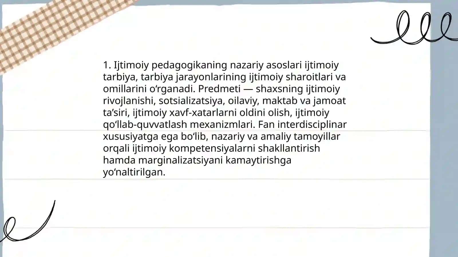 Ijtimoiy pedagogikaning nazariy asoslari 3