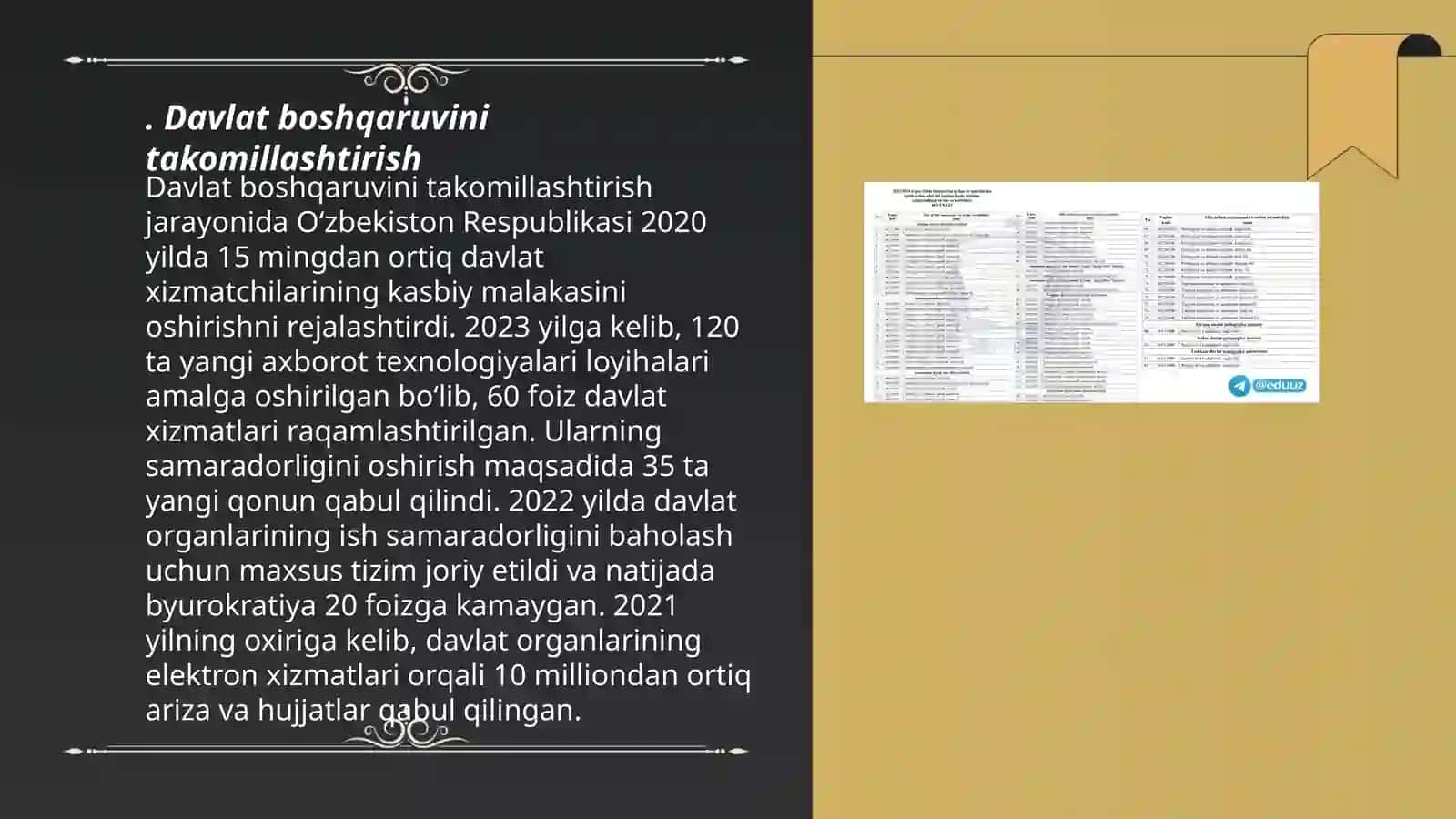 O'zbekistonni yanada rivojlantirish bo'yicha harakatlar strategiyasining ustuvor yo'nalishlari 3