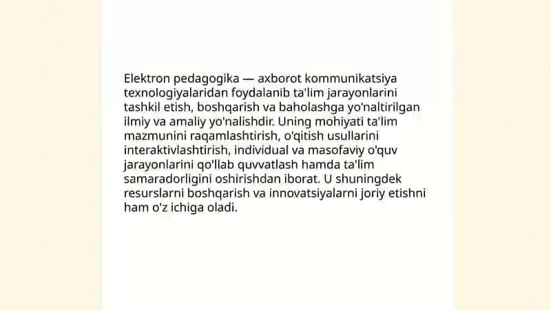 Elektron pedagogika asoslari 3