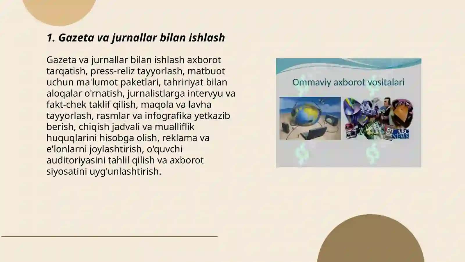 Gazeta va jurnallar bilan ishlash 3