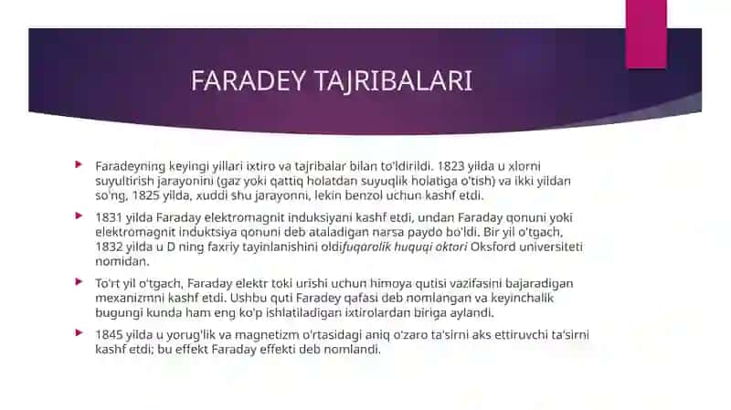 Faradeyning Faraday qonuni 3