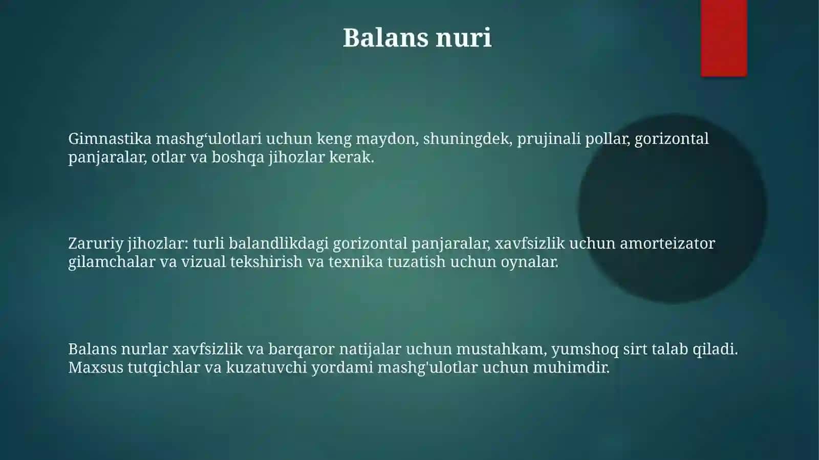 Asosıy gimnastika jihozlar 3
