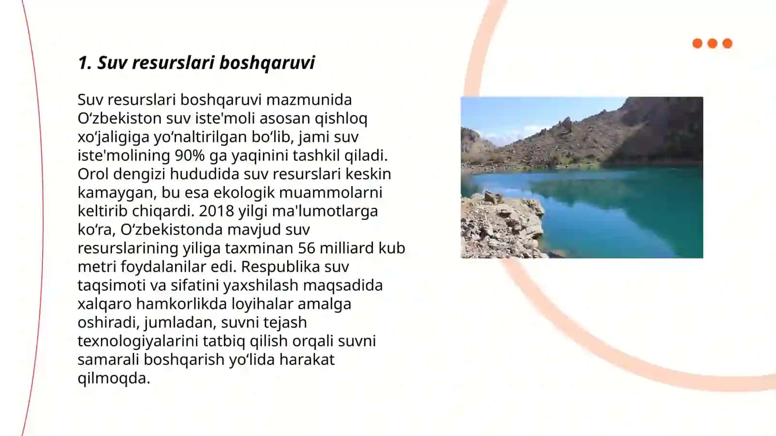 Suv va suvdan foydalanish muommolari 3