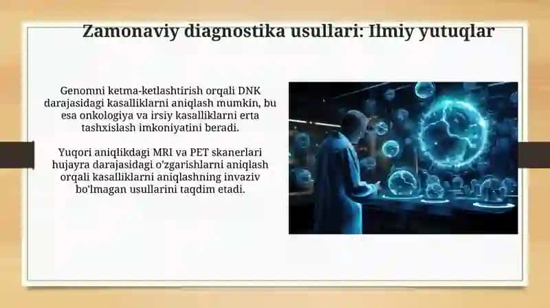 Zamonaviy diagnostika usullari: Ilmiy yutuqlar 3