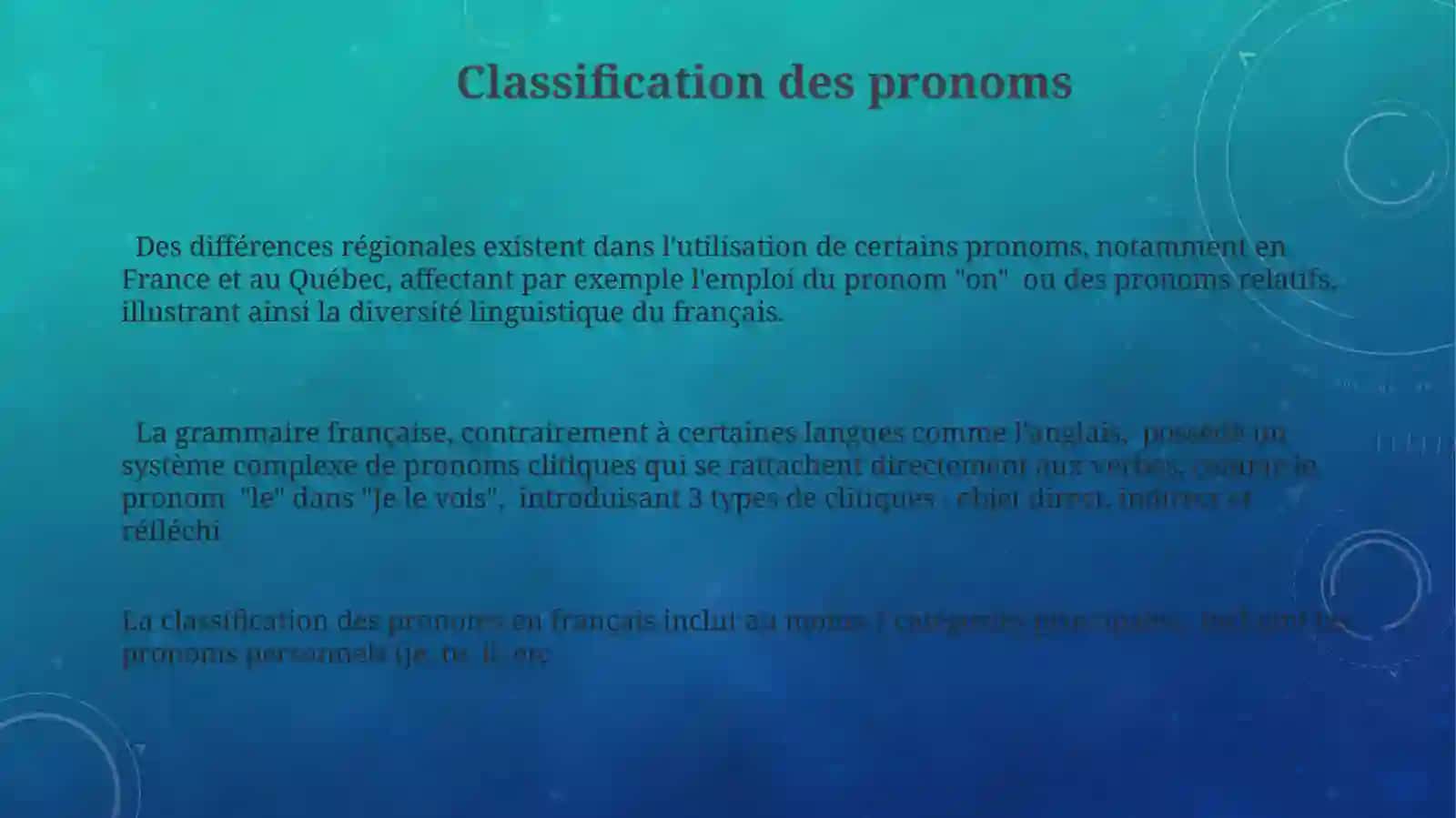 Le pronom et ses types 3